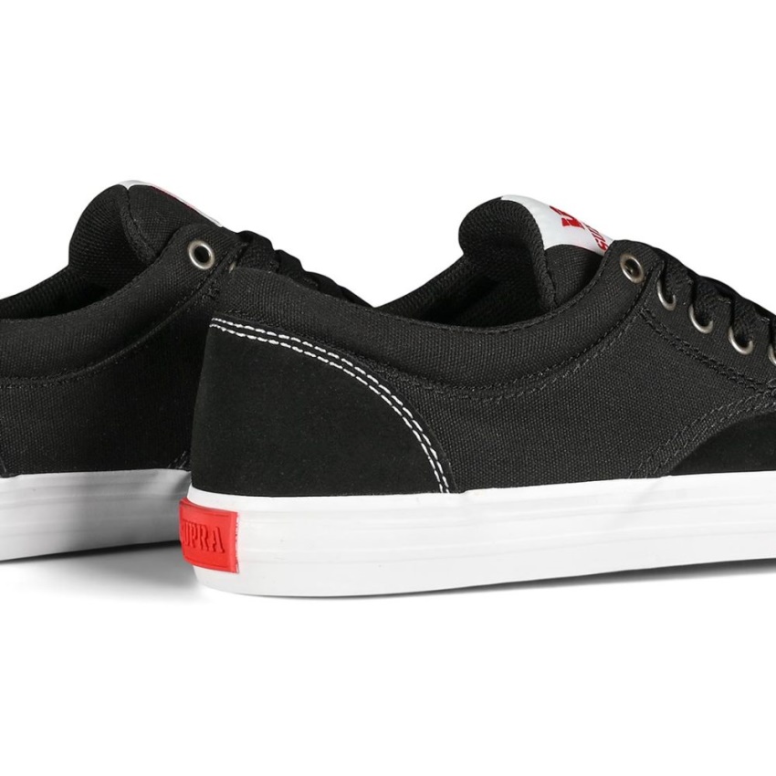 Supra Chino Skate Shoes Black/Red/White