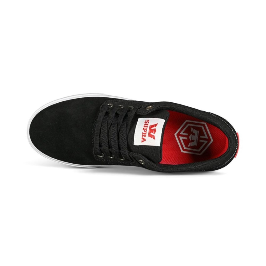 Supra Chino Skate Shoes Black/Red/White