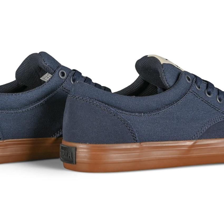 Supra Chino Skate Shoes Navy/Bone/Gum