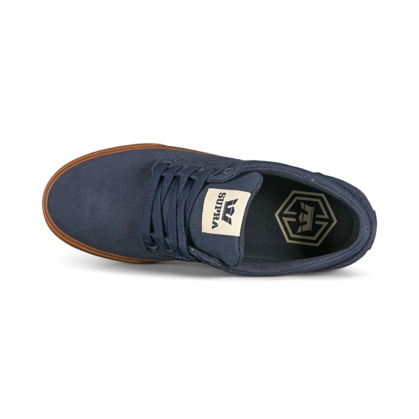 Supra Chino Skate Shoes Navy/Bone/Gum