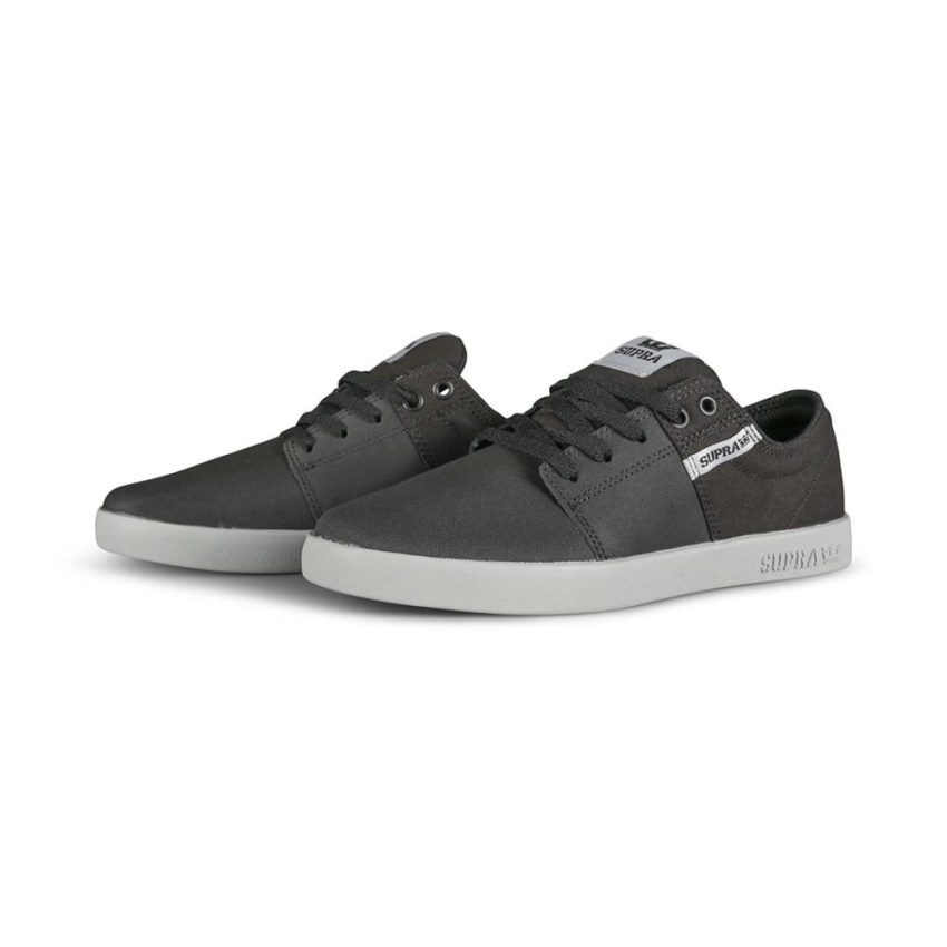 Supra Stacks Ii Skate Shoes Black Tuf/Light Grey