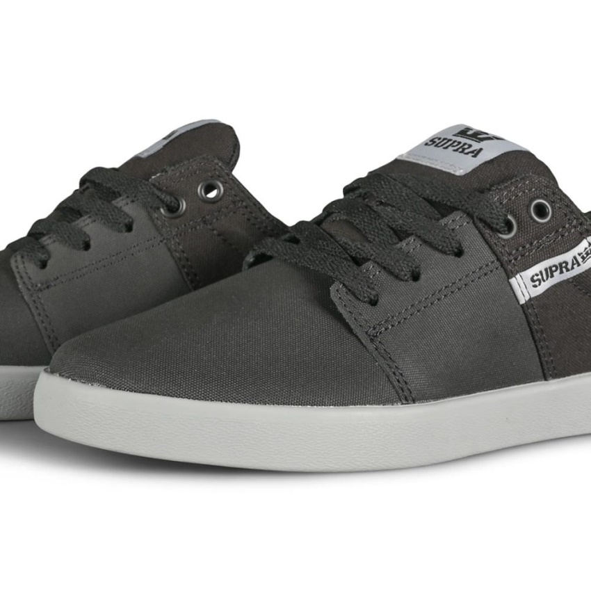 Supra Stacks Ii Skate Shoes Black Tuf/Light Grey
