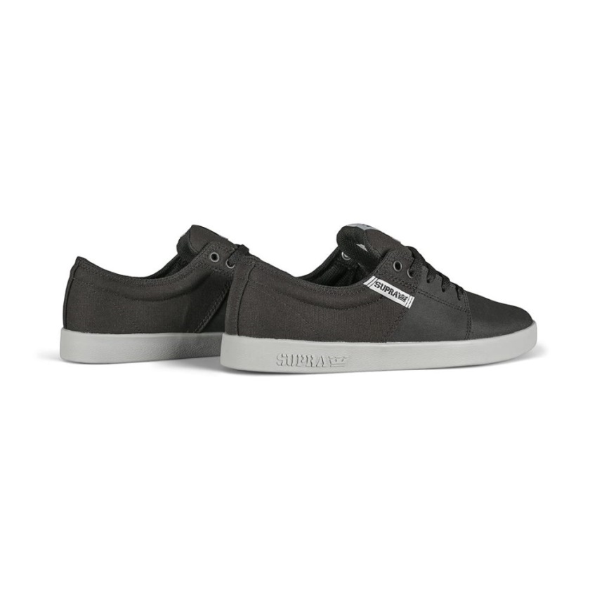 Supra Stacks Ii Skate Shoes Black Tuf/Light Grey