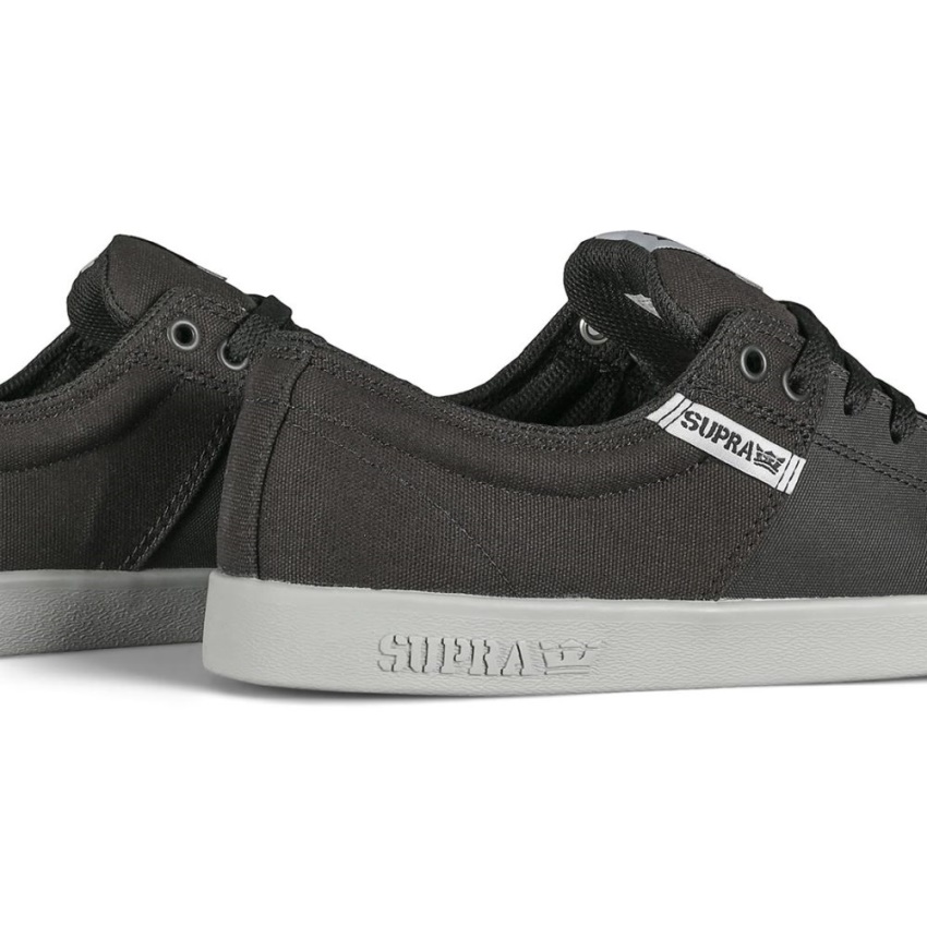 Supra Stacks Ii Skate Shoes Black Tuf/Light Grey