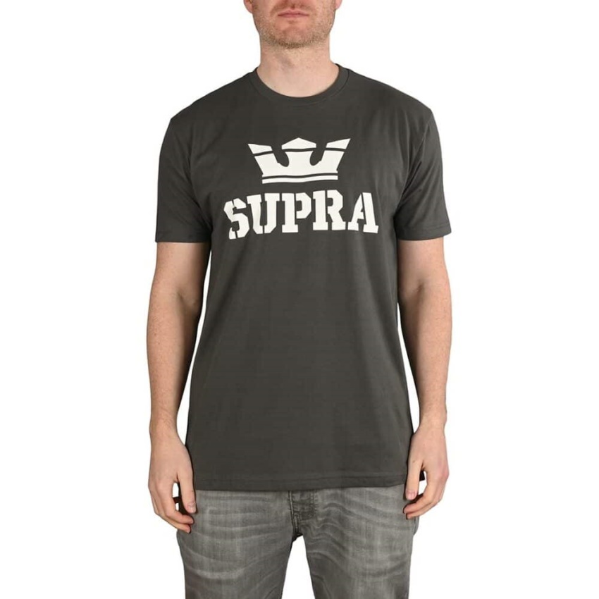 Supra Above S/S T-Shirt Charcoal/White