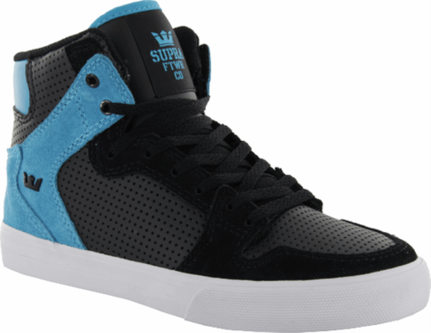 Supra Kids Vaider Black Tourquise High Tops