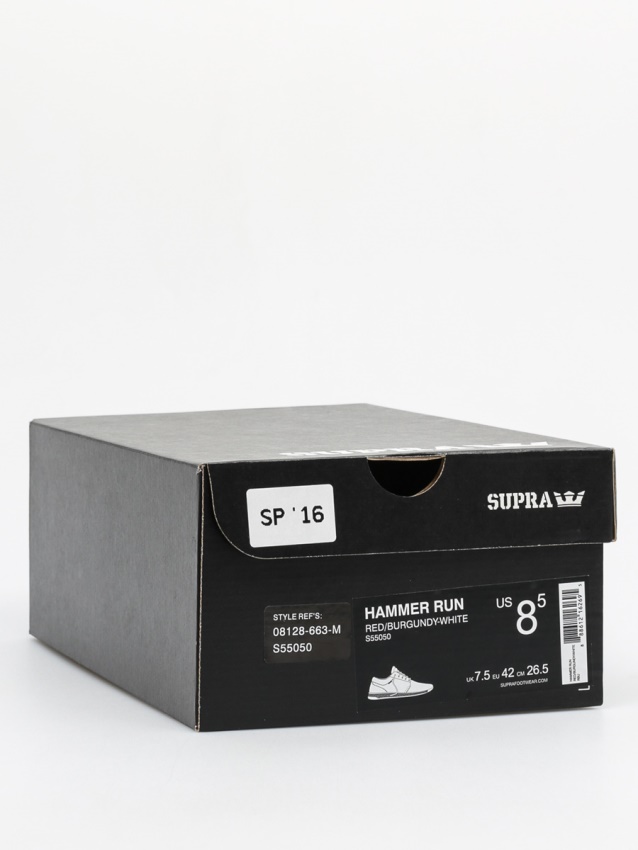 Supra Sneakers Hammer Run Red/Burgundy White